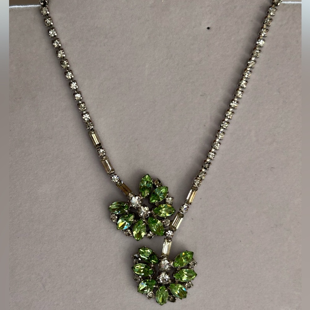 VTG| Duane Signed Peridot Asymmetrical Necklace